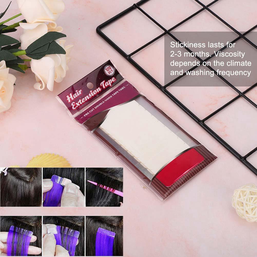 Hair Extension PU Hair Piece Double Side Adhesive Tape 120pcs   Bag