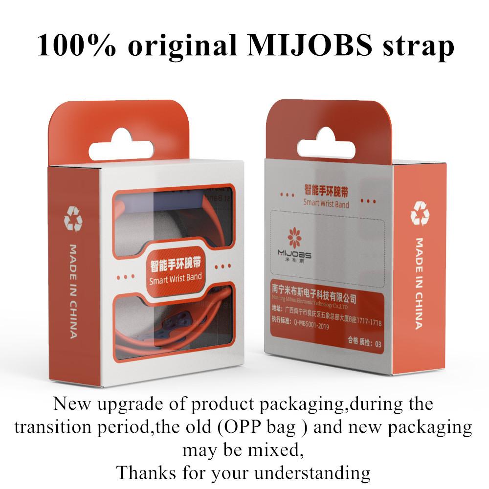 Mijobs Sport Strap for Mi Band 7 6 5 Silicone Wrist Bracelet Dual Colors Strap Wristband Smart Band For Xiaomi Miband 7 6 5