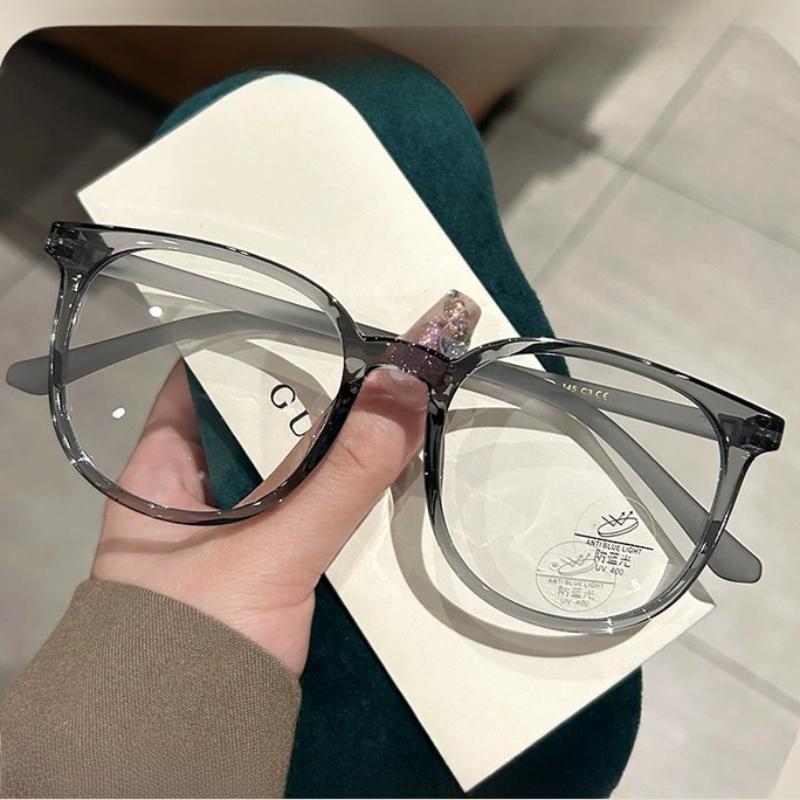 Retro Square Glasses Ultra-light Glasses Anti-blue Light Flat Glasses Female Fashion Exquisite Casual Glasses