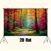 2D Plane, 1 Piece "Autumn Forest Magic Background Fabric, Party Banner"