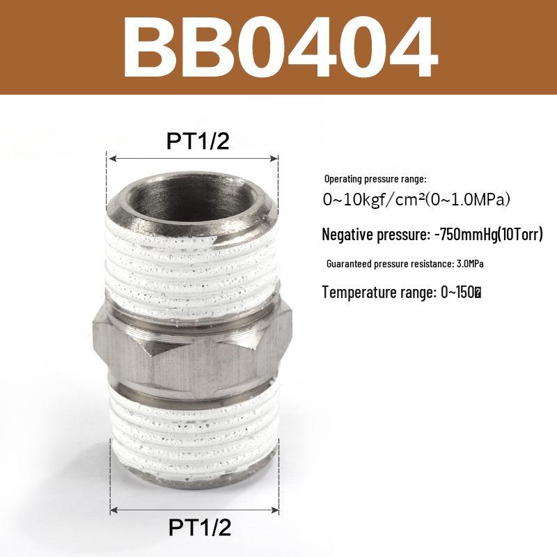 Pneumatic Threaded Straight Connector BU/BB Series