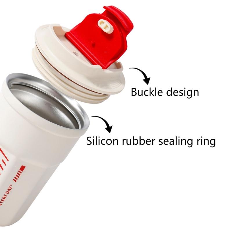 Stainless Steel Coffee Cup 400ML Thermos Mug Leak-Proof Thermos Travel Thermal Vacuum Flask Insulated Cup Water Bottle