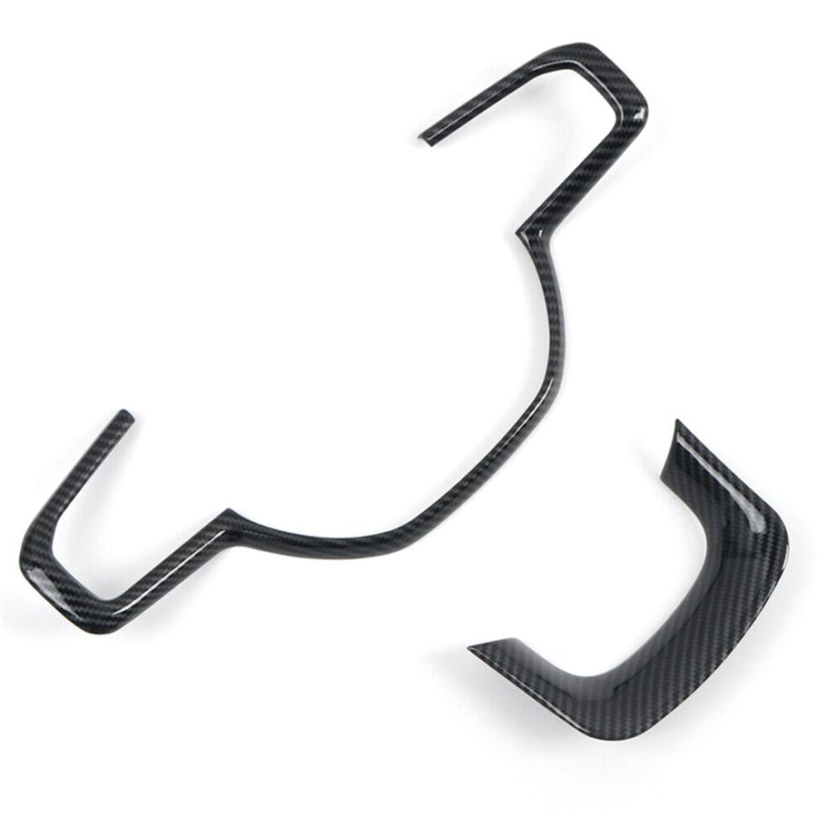 Interior Steering Wheel Frame Cover Trim For Dodge Ram 1500 2018-2022 Carbon Fiber Look