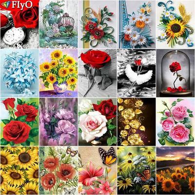 5D DIY Diamant Malerei Landschaft Blumen voll quadratisch/rund Diamant Stickerei Rose Bilder von Strass Mosaik Wandkunst