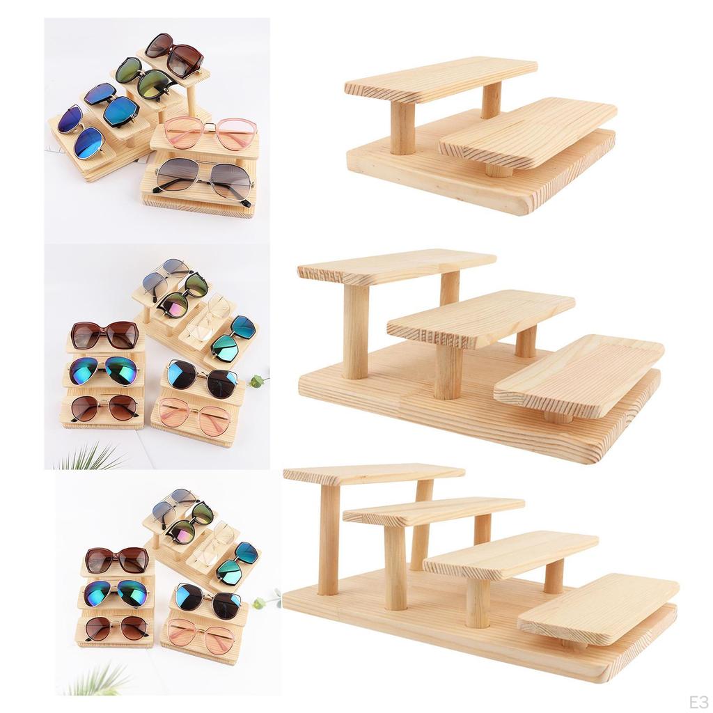 Display Riser Storage Organizer Cupcakes Holder Showcase Fixtures Wood Shelf Shelves for