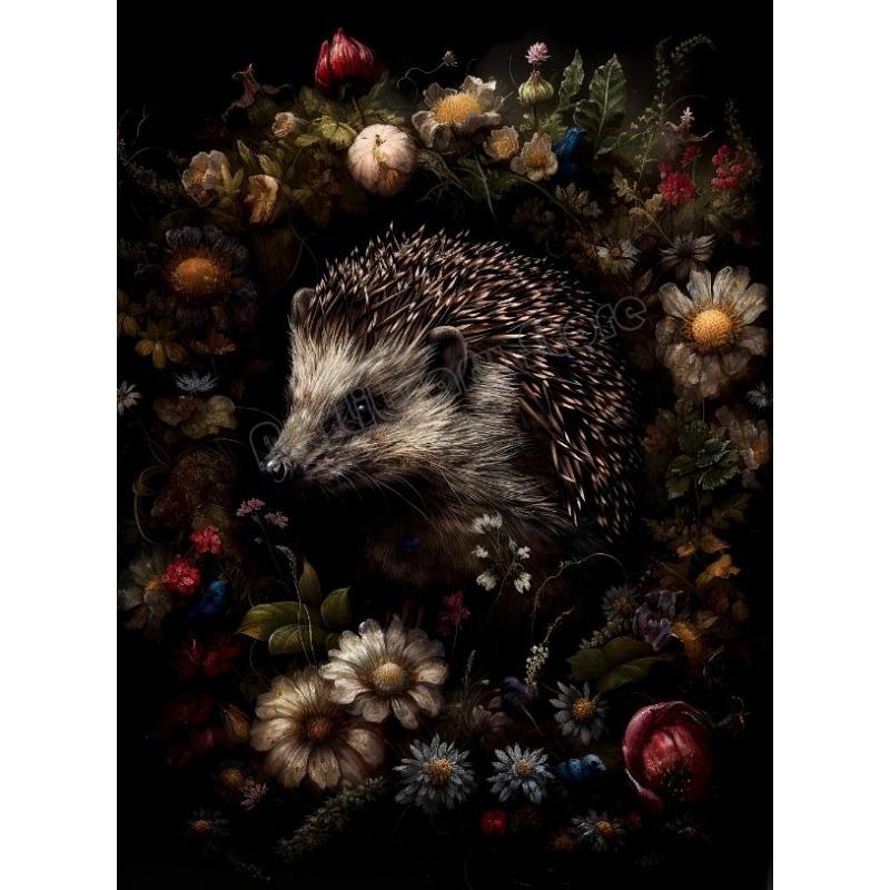 Vintage Dark Academia Floral Woodland Butterfly Bee Rabbit Botanical Animals Poster Canvas Painting Wall Art Pictures Home Decor