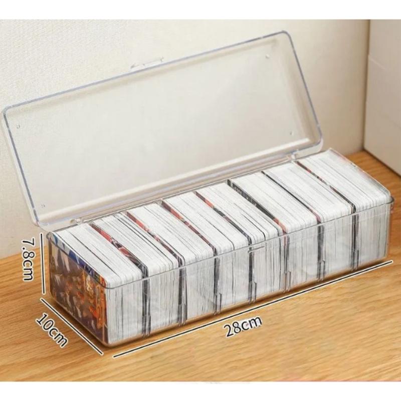 Plastic Card Divider Box Playing Card Storage Box Clear Card Deck Case Organizers Trading Card Collection Card Box