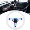 14in 6‑Hole Racing Steering Wheel Colorful Spoke ABS Drifting Wheel Universal for Car