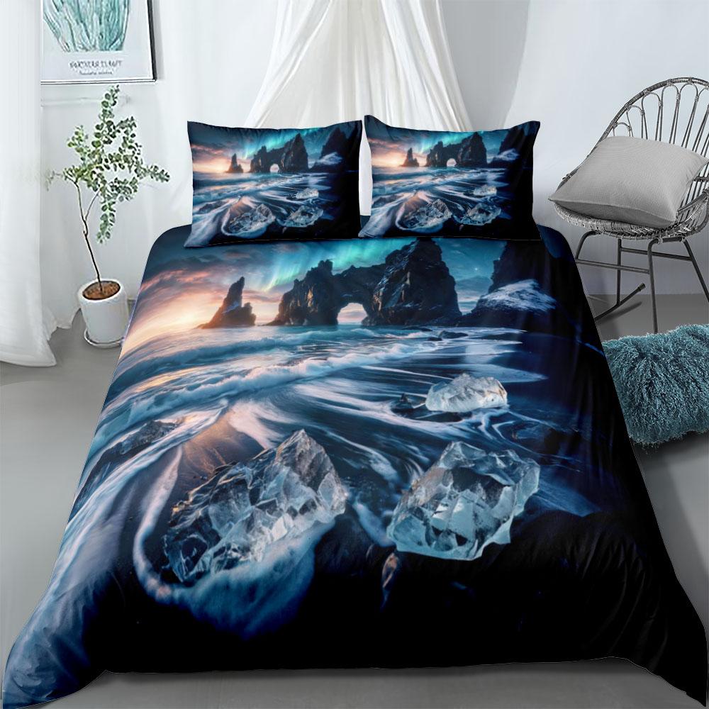 A Wolf in the Night Duvet Cover Set UK Single Double Queen US Twin Full King Size pkm Bed Linen Set