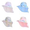 Childrens Cartoon Sun Hat With Wide Brim For Summer Outdoors Girls Boys