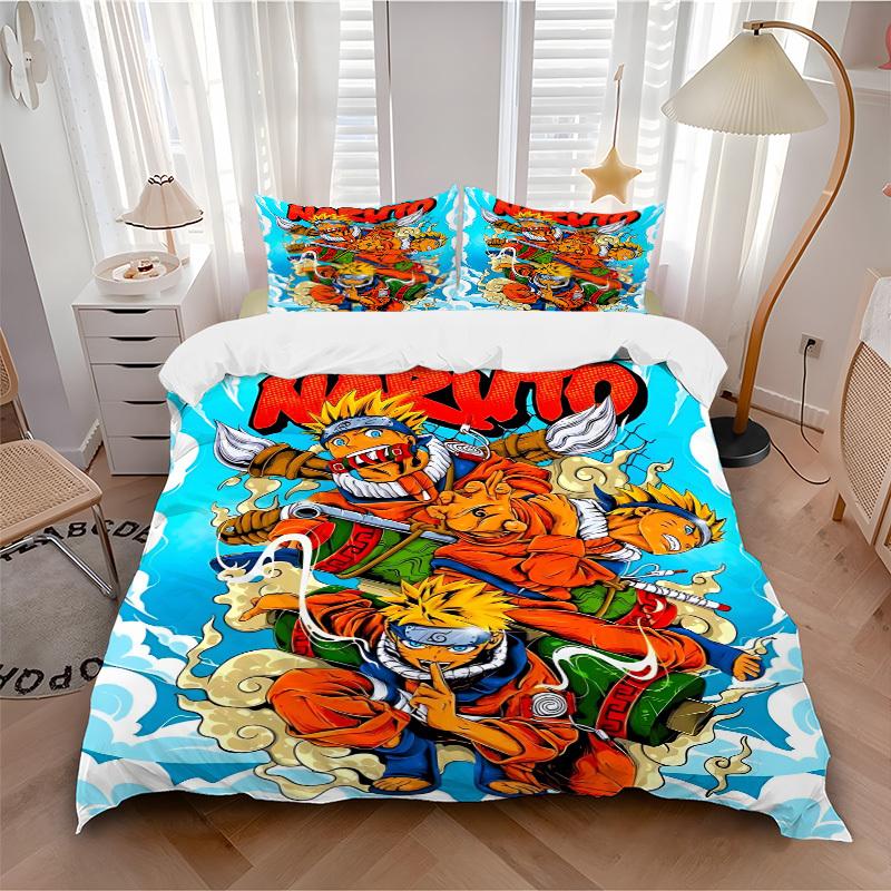3pcs Naruto, Anime Bedding Set. Soft and Comfortable with No Core Included (1x Duvet Cover + 2x Pillow Covers) Yy251031041