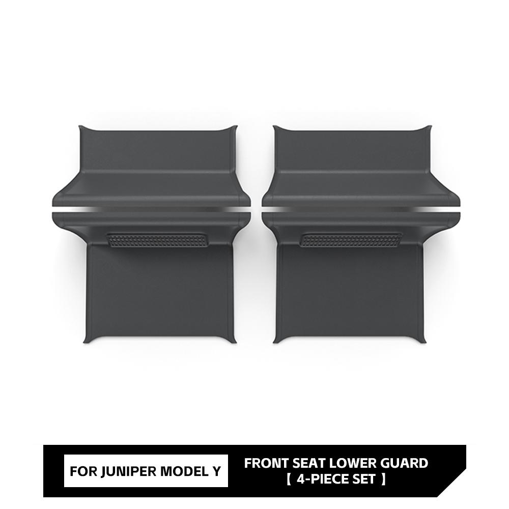 For Tesla Model Y Juniper 2025 2026 Car Front Seat Rail Protectors Anti Kick Corner Seat Wrap For Tesla Interior Accessories