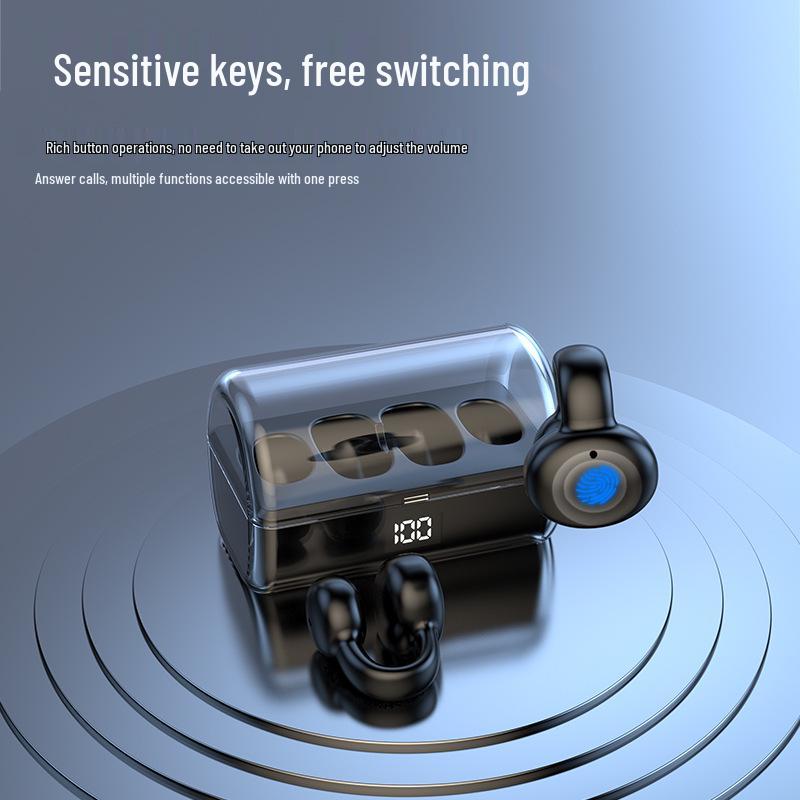 2023 FK8 Bluetooth Ear Clip Earphones with Digital Display Case - Sports Wireless