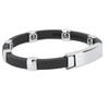 Magnetic Negative Ion Bracelet Waterproof Silicone Sports Bracelet Wristband for Balance Silver