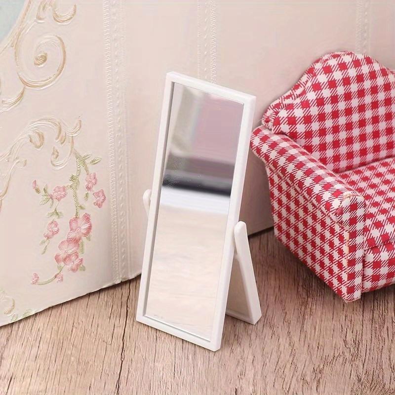 1PC 1:12 Dollhouse Miniature Simulation Full Length Mirror Model Furniture Accessories For Dolls House Decoration
