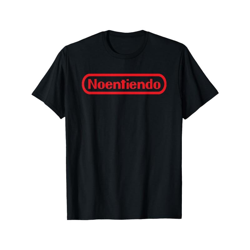 European sizes Men'S Vintage Graphic T-Shirt with Letters, a Humorous Gamer Tee for Spanish Speakers, Stylish And Comfortable