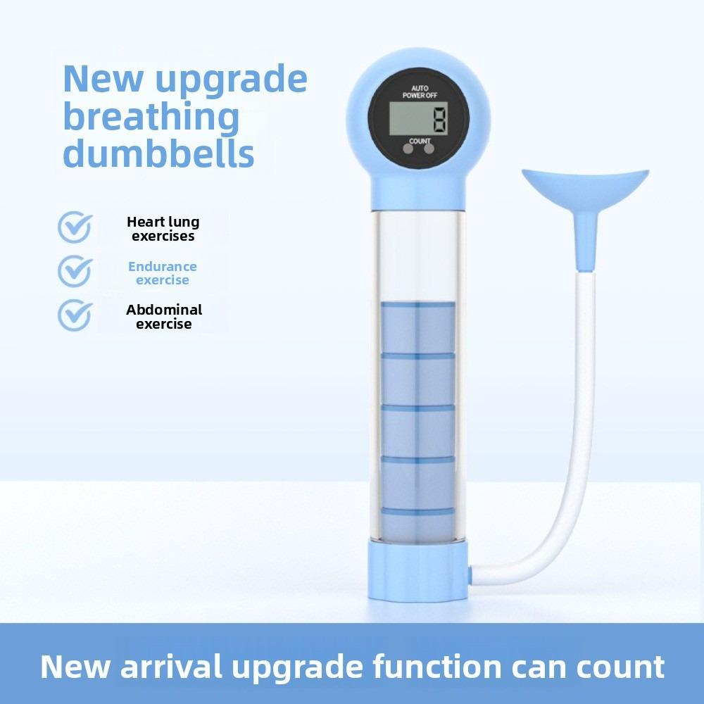 

Регулируемое сопротивление Тренажер для брюшного дыхания Упражнение Емкость легких Гантель синий