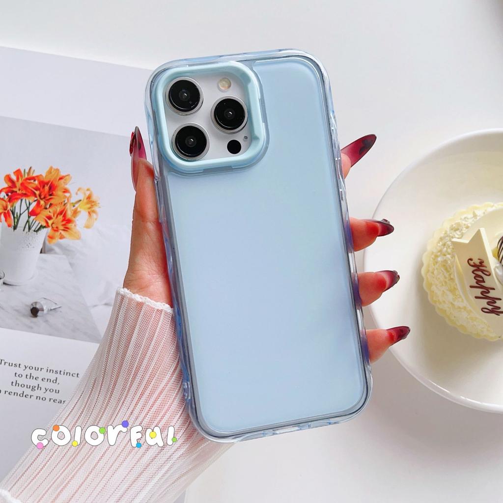 Fresh Macaron Colored Clear Hard Case PC+TPU 2in1 Protective Back Cover for iPhone 17 16e 16 15 14 Plus 13 12 11 Pro Max