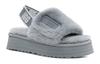 UGG Disco Slide Cozy Thick Sole Casual Slipper Gray Women's 1112258-AFG