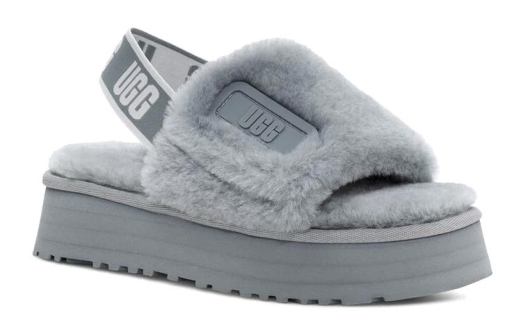 UGG Disco Slide Cozy Thick Sole Casual Slipper Gray Women's 1112258-AFG
