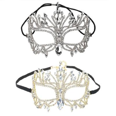 Rhinestones Masquerade Mask Half Face Mask Masquerade Costume Accessories For Men Women Halloween Costume Accessories