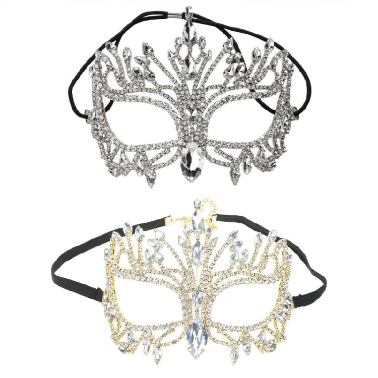 Strass-Maskenballmaske Halbgesichtsmaske Maskenball Kostümzubehör Für Männer Frauen Halloween Kostümzubehör