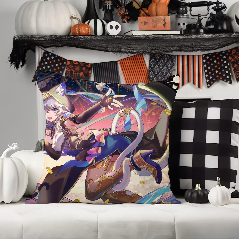 Game Honkai Star Rail Cipher Pillow Case Office Cushions Suitable For Sofa Car Bedroom Decorative Cushion Cover