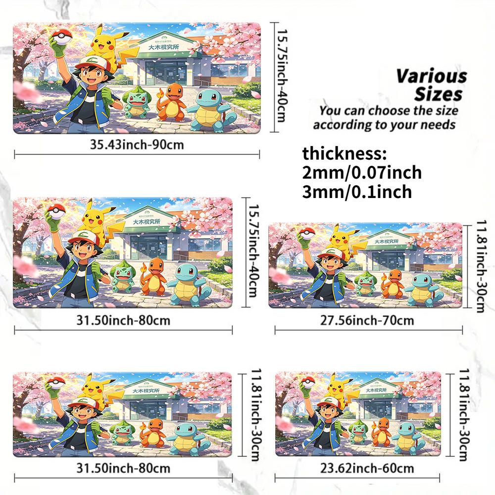 Pokemon Meadow Party Gaming Desk Mat NonSlip Washable Mouse Pad 30x80x0.2cm