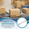 Uxcell Stainless Steel Conveyor Rollers, 1.5" Diameter, 12" Long, Gravity Transmission Replacement Parts, Zinc Plated Ends (Silver, Pack of 2)