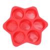 Hamburger Bun Mold 7 Cavity Silicone Non Stick Dishwasher Safe Household Hamburger Bread Form Baking Pan for Egg   Cornbread Layer Cake