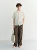 Deonseuteupomaen Open Collared Crochet Shirt_Udsh6B323_Cream