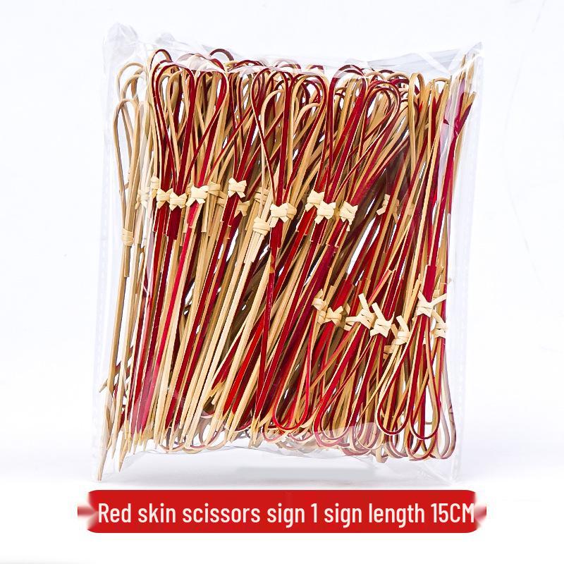 Biodegradable Disposable Bamboo Skewers for Candied Hawthorn, Burgers, Sushi, Cocktails, Desserts, and Fruits