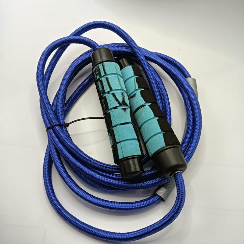 3-Meter Multi-Person Team Jump Rope with Graffiti Blue Cotton Handles