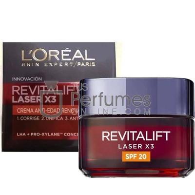 Crème De Jour - L'OREAL - Revitalift Laser X3 - 50ml - SPF20 - Tous Types De Peau