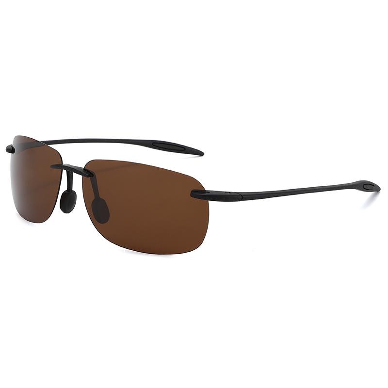 Gafas de Sol Ultraligeras TR90 para Hombre Mujer Sin Marco Conductor Conducción Gafas de Sol Moda Exterior Pesca Senderismo Correr Deportes Gafas