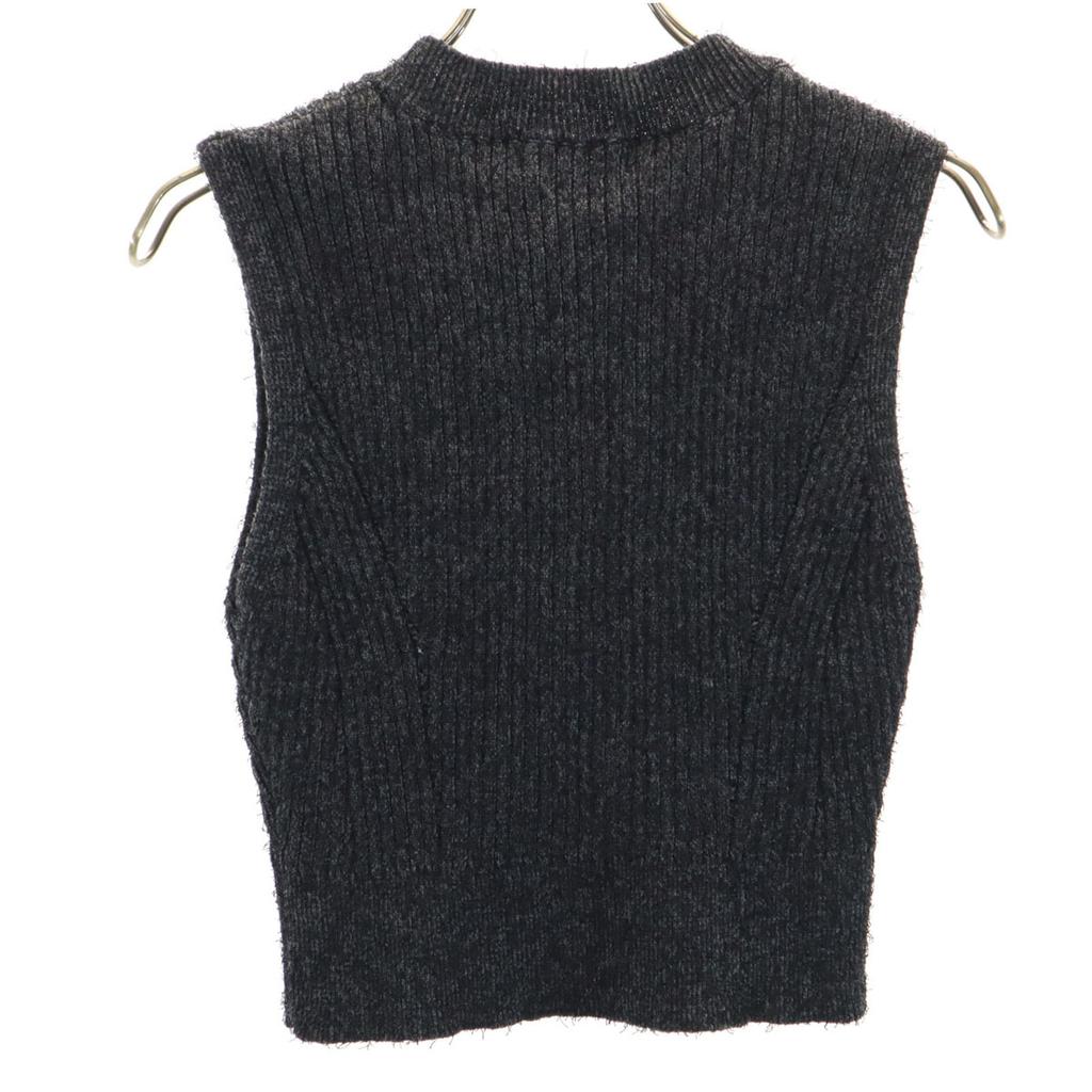 Unused MAISON SPECIAL No Sleeve Short Length Sweater F Gray Knit Women Used