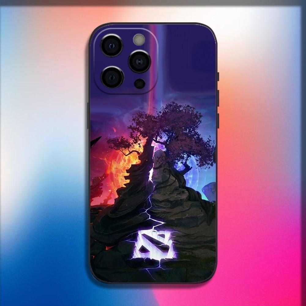 D-Dota 2 Cool Game Phone Case For iPhone 16,15,14,13,12,11,Pro,X,XS,Max,XR,Plus,Mini Soft Black Cover