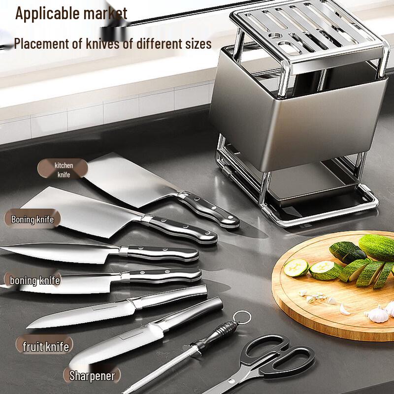 Chixing Multifunctional Stainless Steel Kitchen Knife and Cutting Board Organizer