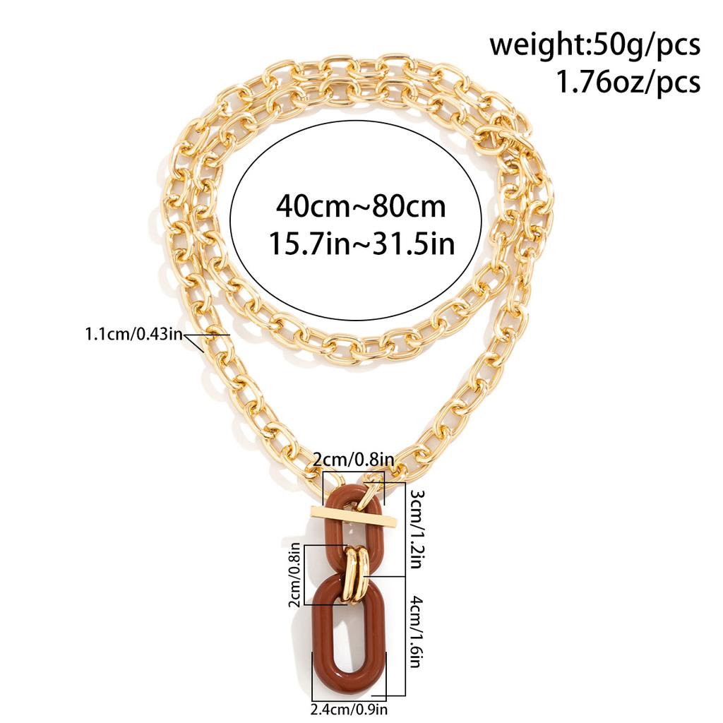 Naszyjnik Choker dla Kobiet Dziewczyny Hiphop Gruby Łańcuch Zapięcie OT Biżuteria na Imprezę Prezent