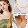 Snake With Rope Double Chain Herringbone Necklace, Layered Necklace for Women Bestfriend Birthday Gift