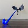 Decorazione Fiamma di Drago Luce per Nicchia Libreria 3D Drago di Fuoco Volante Statua Regalo Unico di Halloween per Amanti dei Draghi