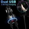 Car Charger 2 USB Ports Fast Charging Digital Display Car Chargers For Peugeot 206 208 306 307 308 508 106 107 108 3008 5008 207
