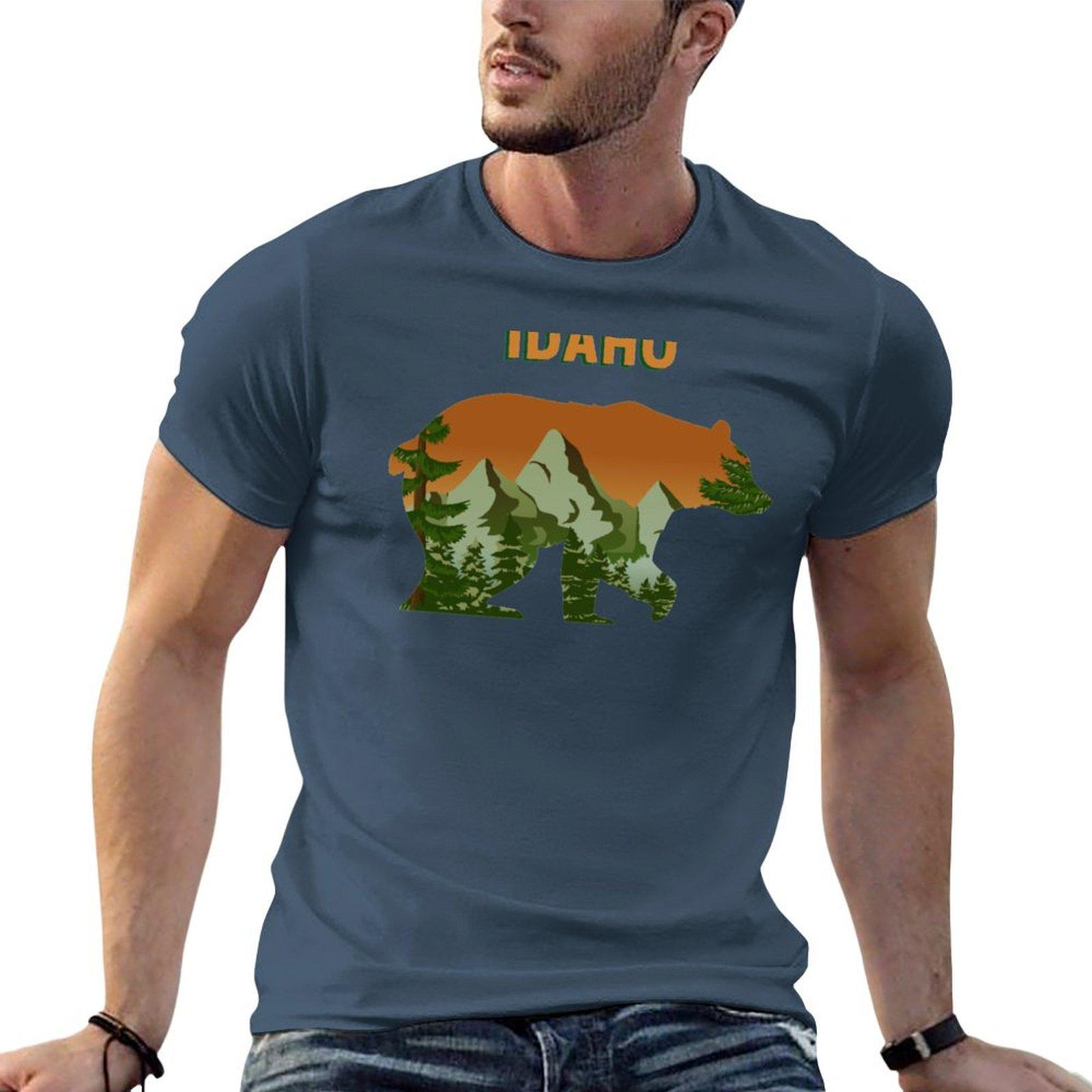Bear Idaho Unisex Mountains Shirt T Unisex T Landscape Tshirt Designer Shirt Casual S