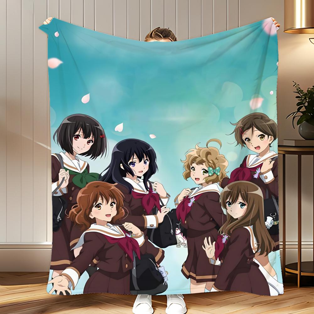 

anime Hibike Euphonium Throw Soft Coral Fleece Blanket 310gsm Fluffy Warm Throw for Sofa Bed Couch Bedroom Decor 75x100cm