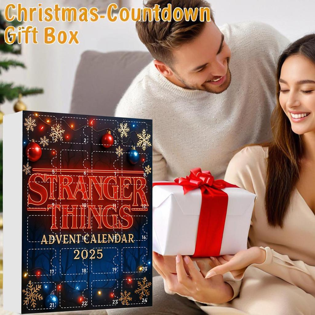 Calendario dell'Avvento di Natale Transfrontaliero: Pendente Acrilico Scatola a Sorpresa Storia Strana
