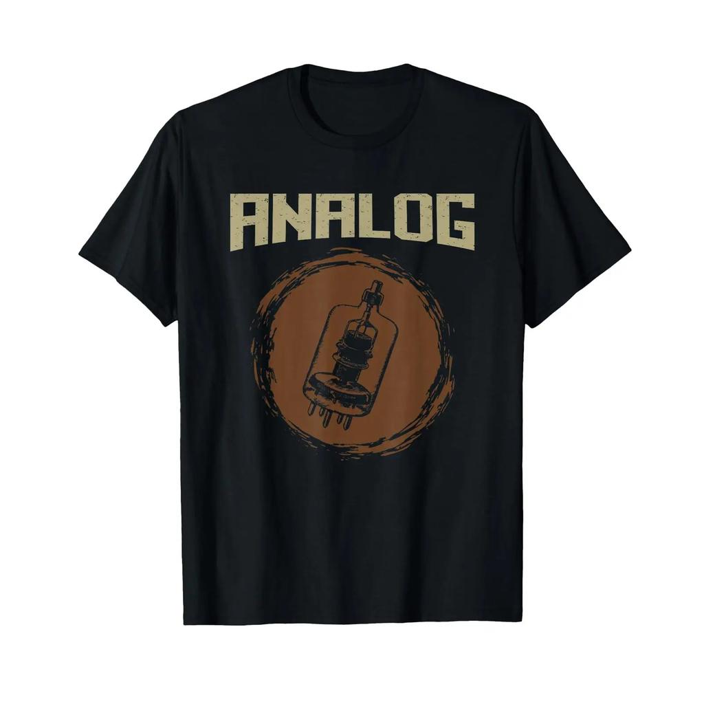 Analog Vacuum Tube T Shirt Vintage Washed Breathable Graphic Casual Fashion Designer Clothes Soft Versatile Comfortable Unisex