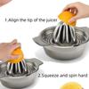Manueller Entsafter aus Edelstahl, tragbar, für Orangen und Zitronen, multifunktional, für den Haushalt, Obstpressen, Küchenhelfer