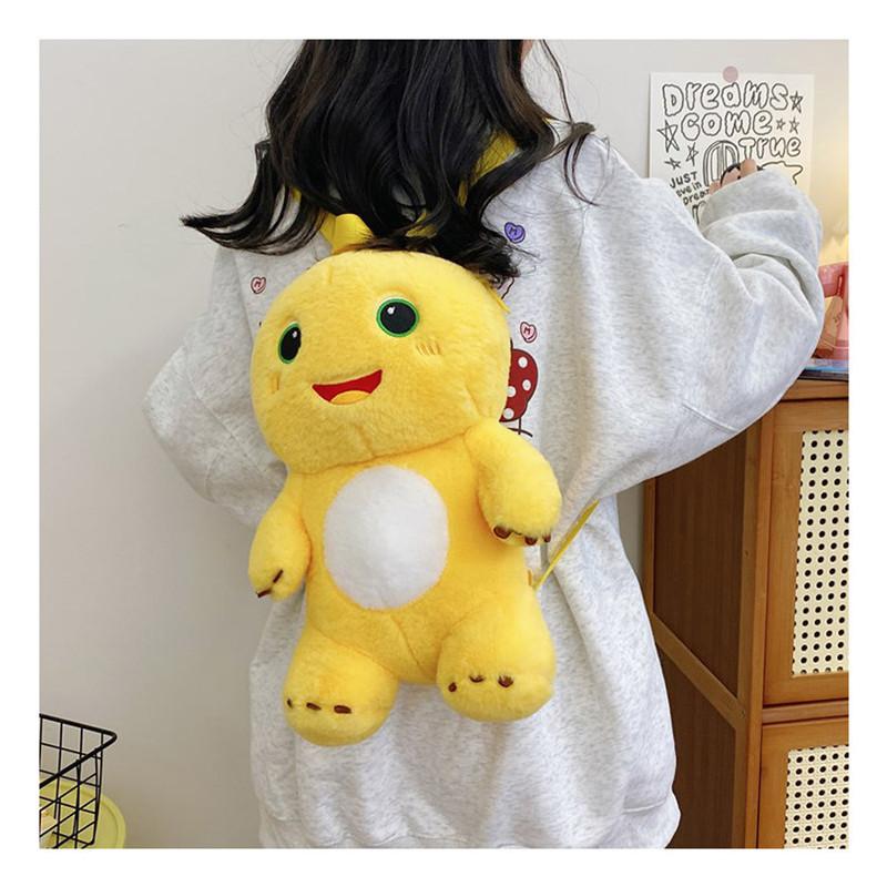 Plush Pochacco Nailong Backpack With Nylon Lining And Easy Open Bags Pocket
