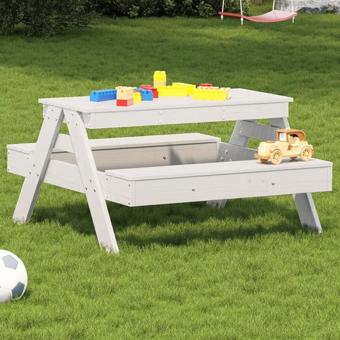 VidaXL Table de Pique-nique pour Enfants, Table à Manger Rectangulaire, Meuble de Camping Jardin Terrasse Patio, Moderne, 832597