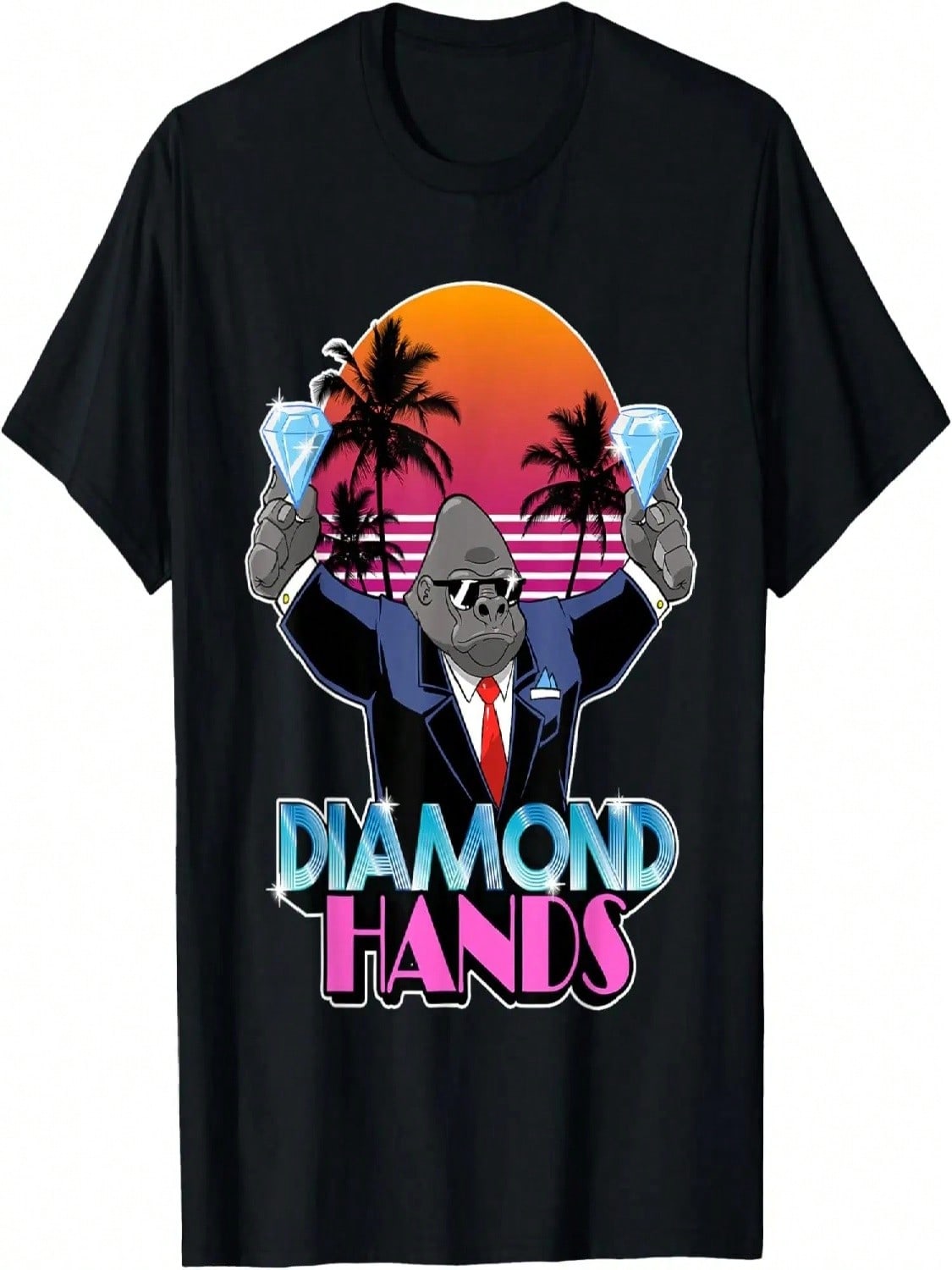 Wall Street Ape Retro 80s T-Shirt S разноцветный